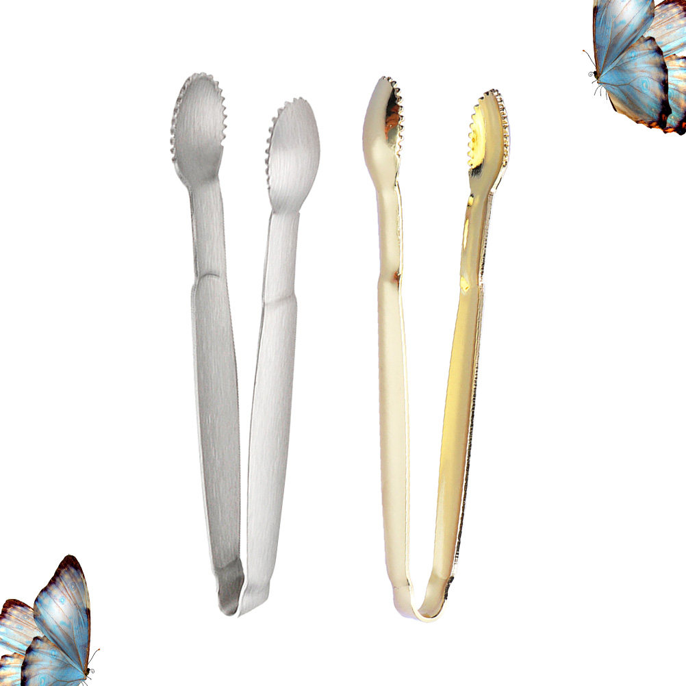 Coffee Tea For Garden - 2Pcs Stainless Steel Sugar Tongs for
