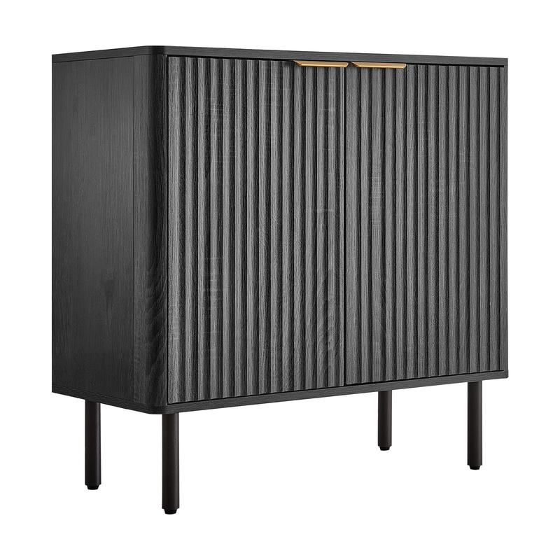 Coffee & Tea Ken'S House - Coffee Bar Cabinet, Mid Century Fluted