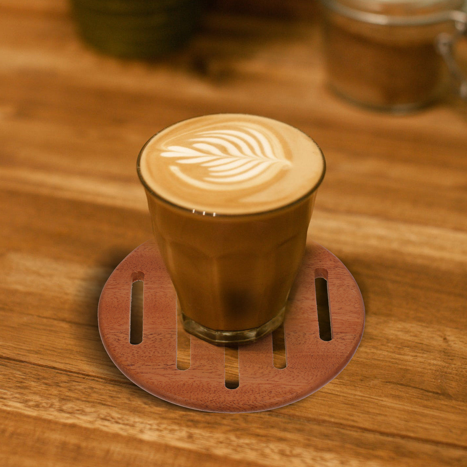 Coffee Tea Uses - 1Pcs Wood Coaster Cup Mat Exquisite