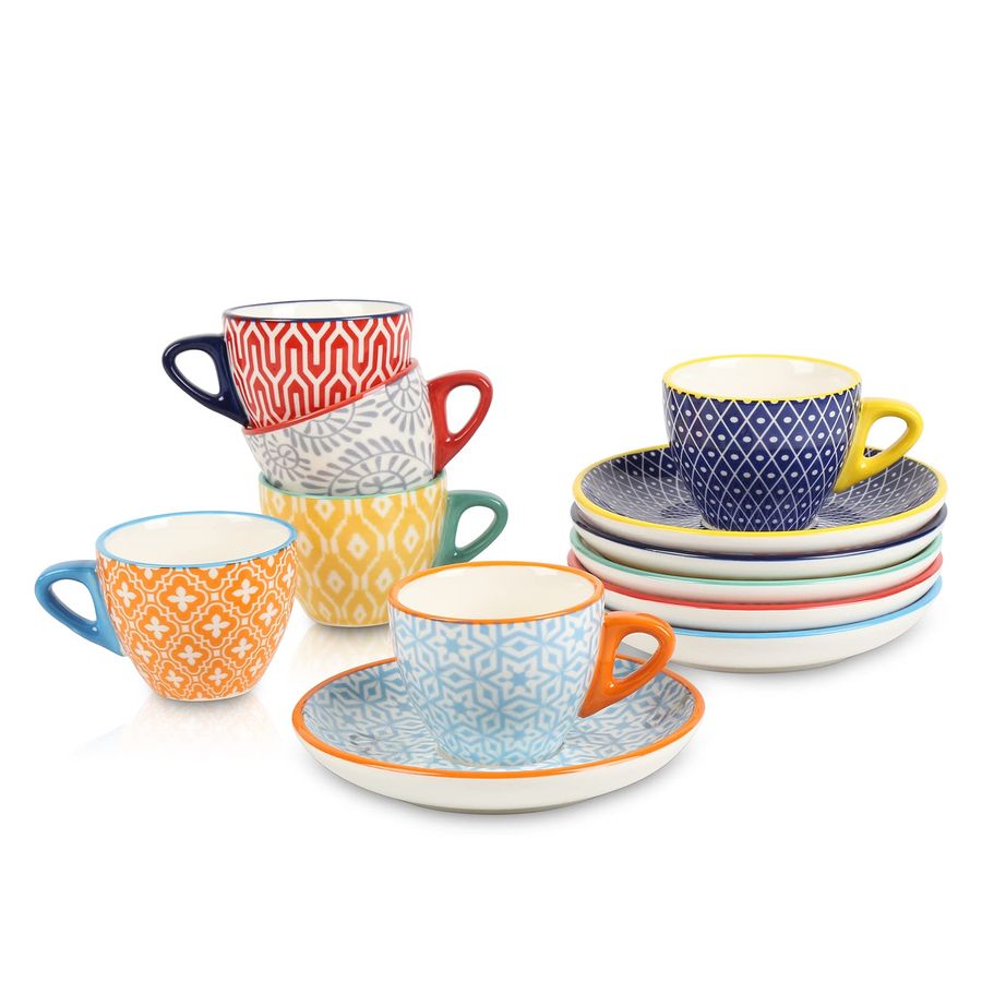 Espresso Cup Saucer - Ceramic 2 oz Espresso Cups, Small