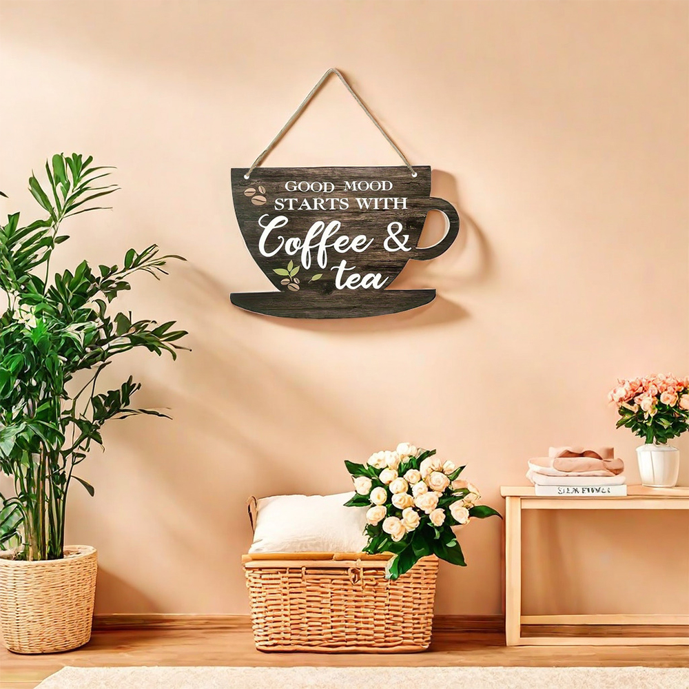 Coffee Tea Festival - 1pc Rustic Coffee & Tea Wooden