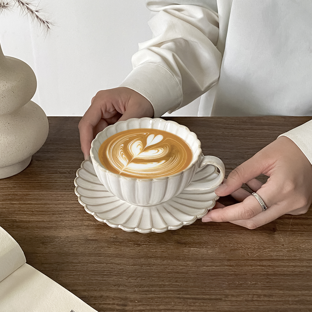 Coffee Tea For Garden - 1 Set of Ceramic Japanese-Style Cups