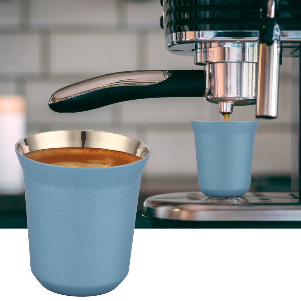 Dual Walled Stainless Steel Co - Espresso Cup Saucer avaliação e preço