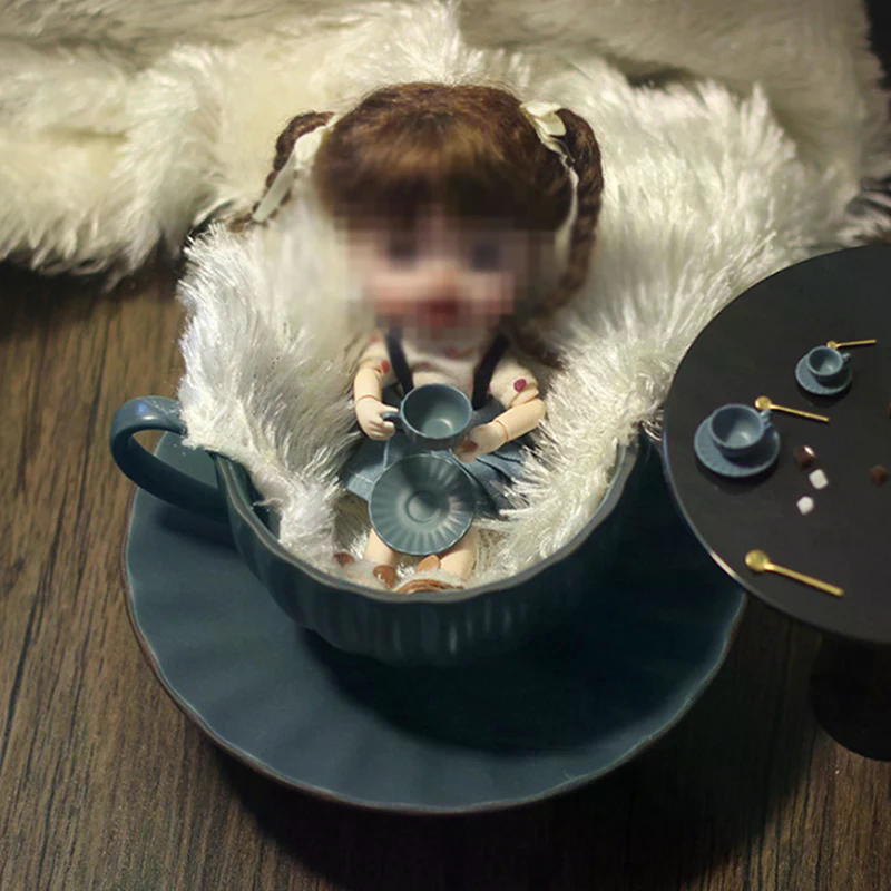 3Pcs/Set 1:12 Dollhouse Mini F - Espresso Cup Saucer avaliação e preço