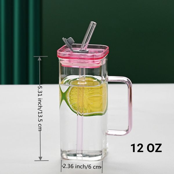1 Pcs Pink Glass Cup, 6 Col Sq - Coffee Tea & Jane avaliação e preço