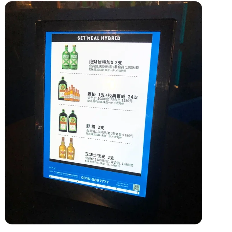 Illuminated LED Wine List Disp - Coffee Tea Menu avaliação e preço