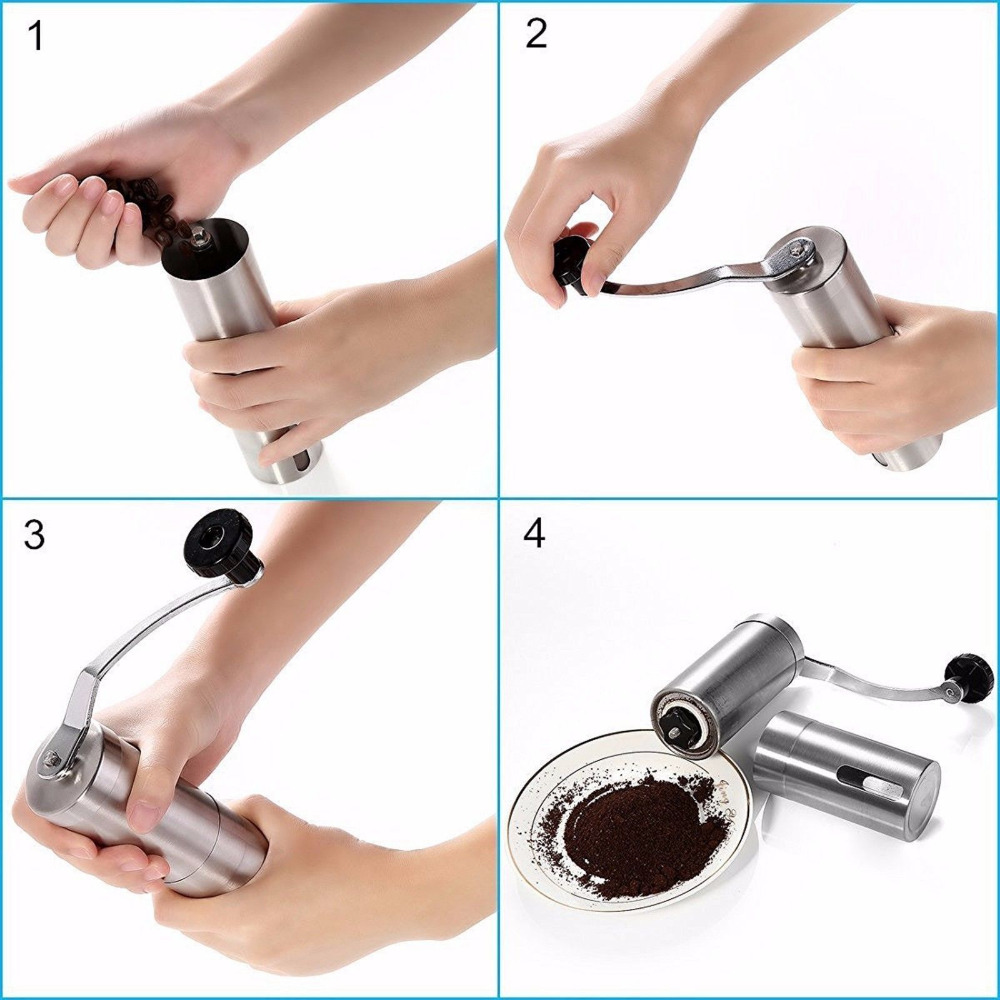 Mini Coffee Grinder Stainless  - Burr Hand Grinder avaliação e preço