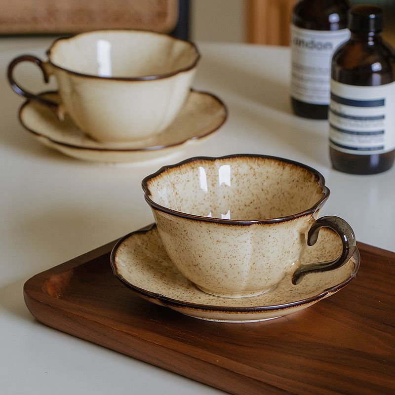 French Retro Ceramic Cups Plat - Prefer Coffee To Tea avaliação e preço