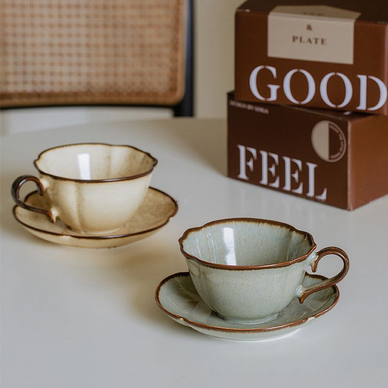 French Retro Ceramic Cups Plat - Prefer Coffee To Tea avaliação e preço