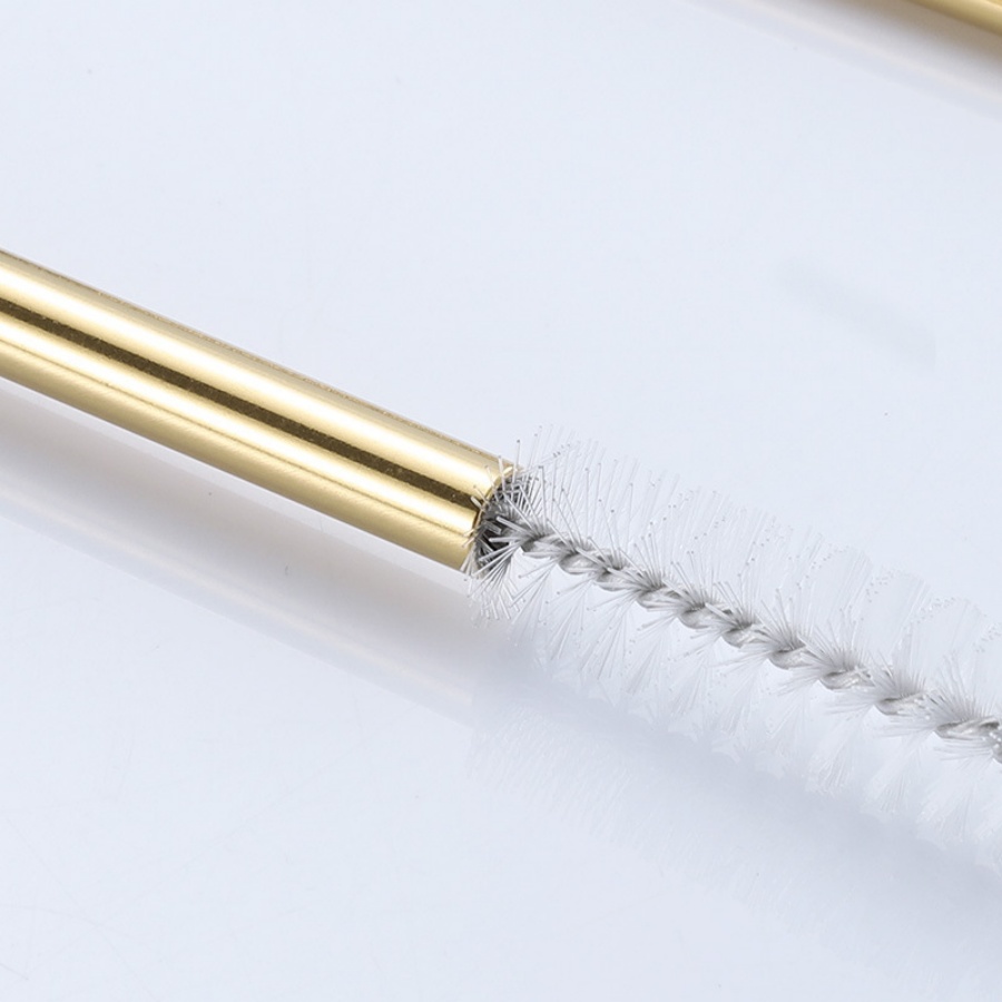 4pcs reusable gold straws milk - Coffee Tea Uses avaliação e preço