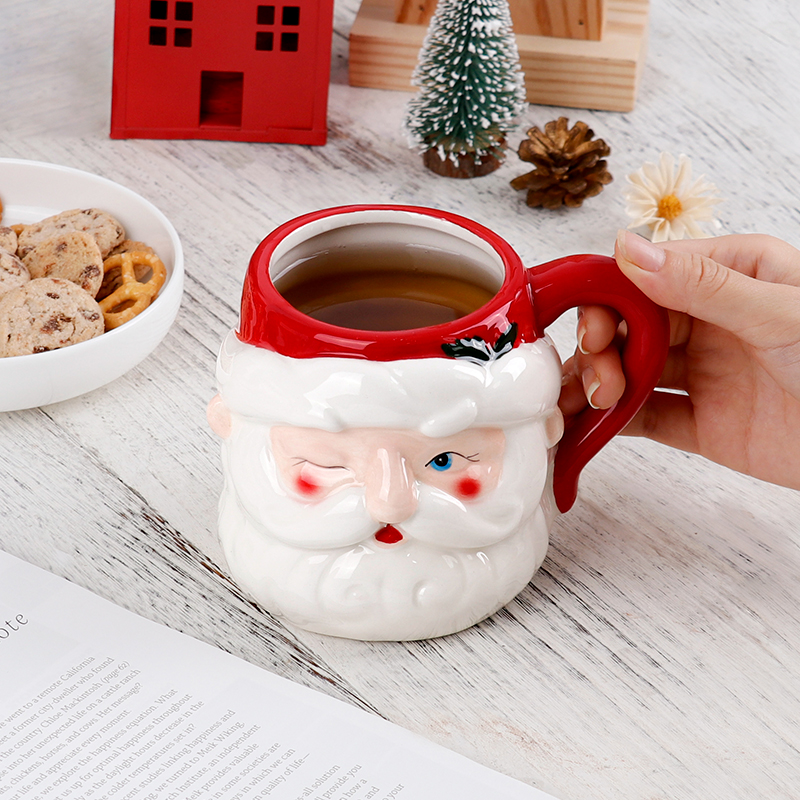 Christmas 3D Santa Ceramic Mug - Coffee Tea Festival avaliação e preço