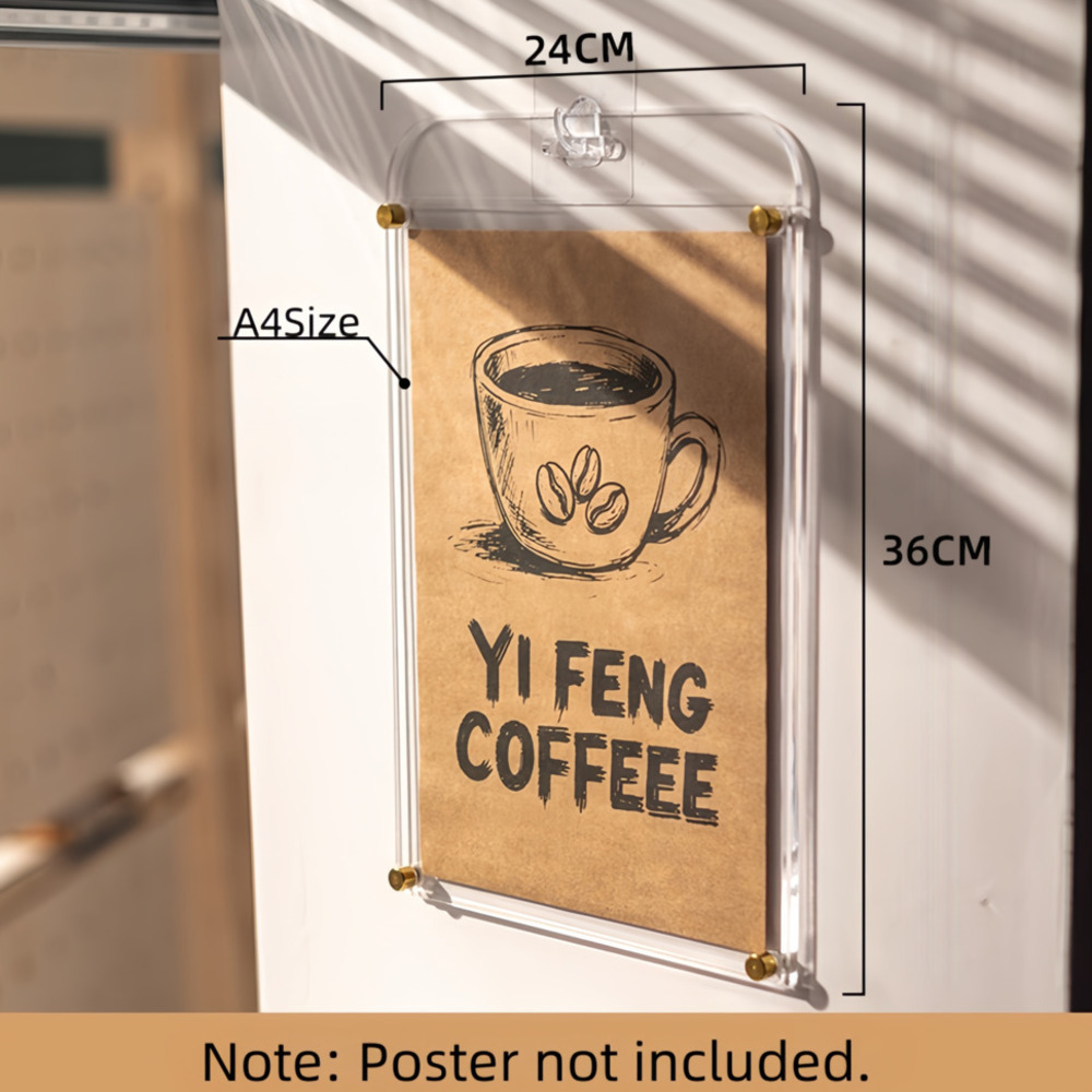 1PCS A4 Display Stand Transpar - Coffee Tea Menu avaliação e preço