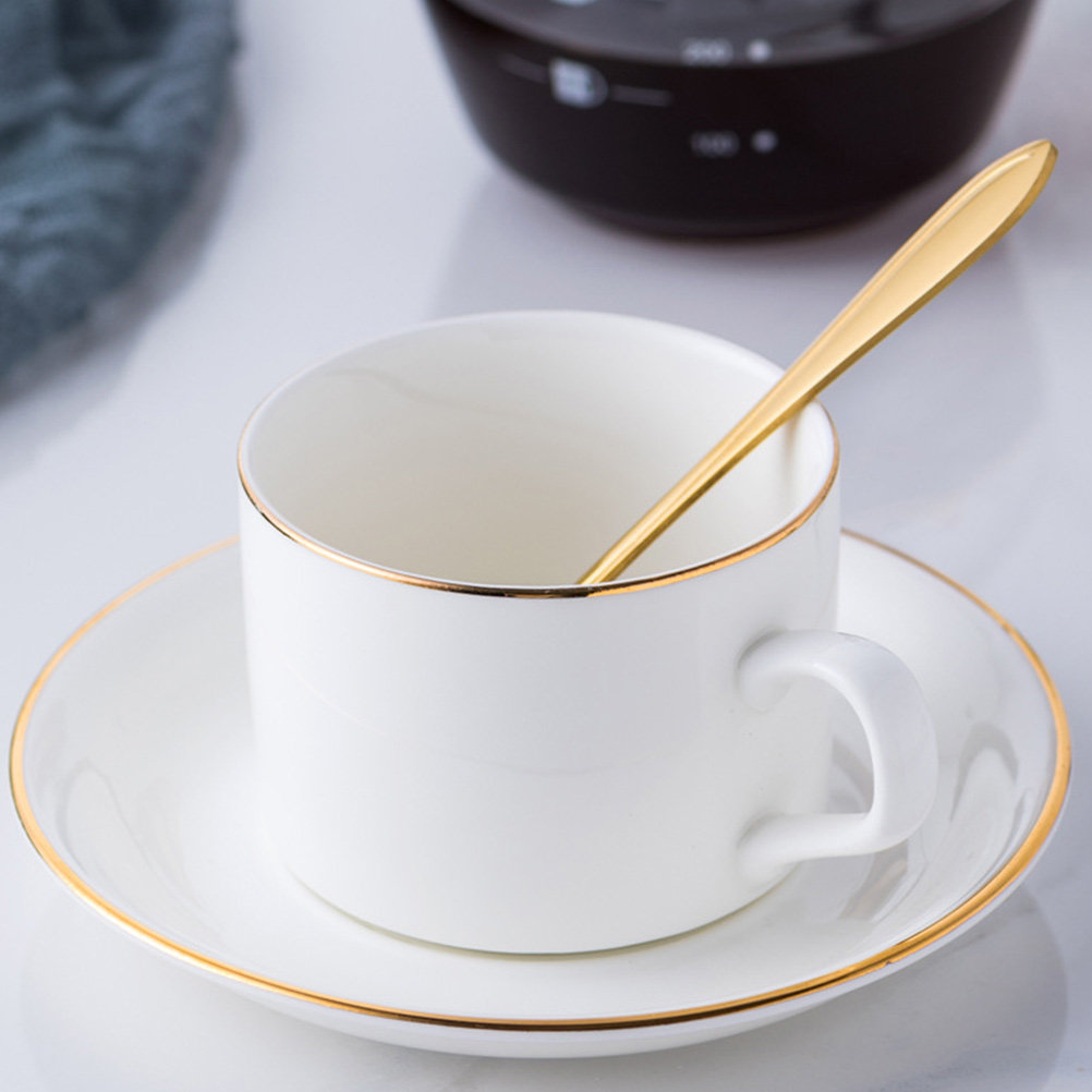 1Set Coffee Cup Tableware Set  - Espresso Cup Saucer avaliação e preço