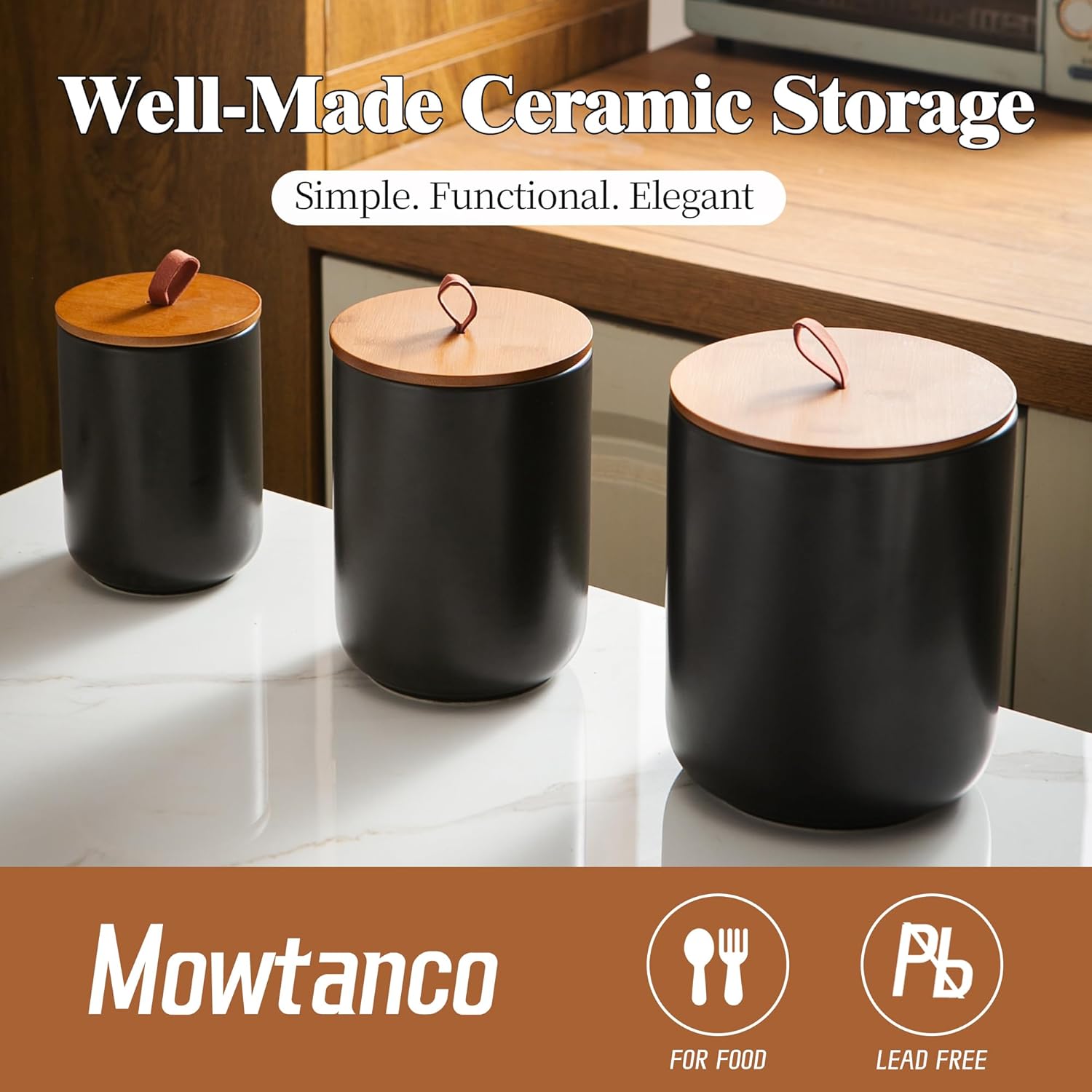 Ceramic Canister Set (30 oz, 4 - Coffee And Tea Glass avaliação e preço