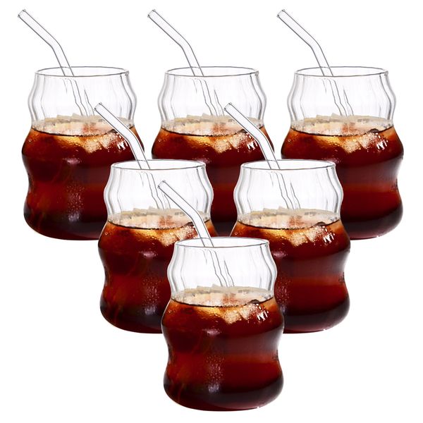 6 Pcs 19oz Glass Coffee Cup Se - Coffee Tea & Jane avaliação e preço