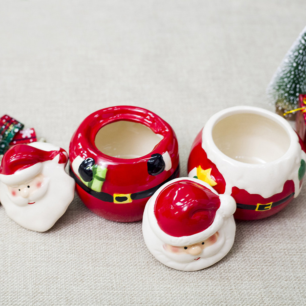 2Pcs Festive Ceramic Santa Spi - Coffee Tea Festival avaliação e preço