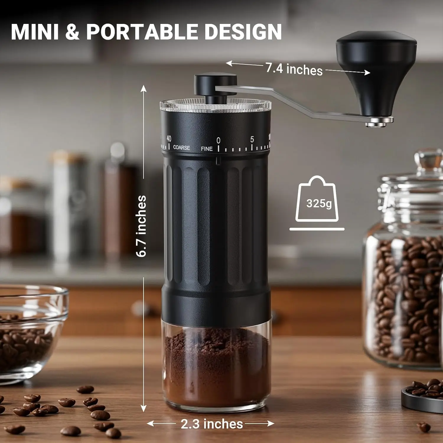 Mini Manual Coffee Grinder wit - Burr Hand Grinder avaliação e preço