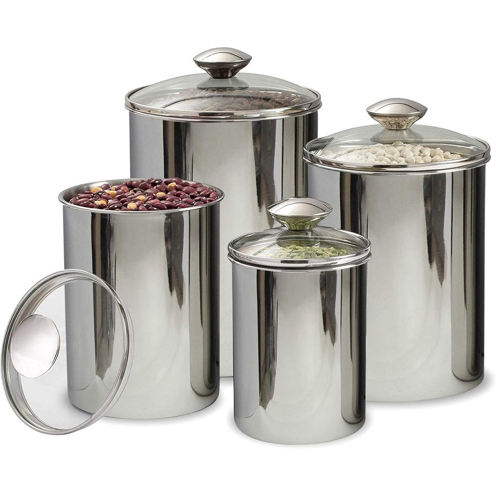 4-Piece Stainless Steel Food S - Coffee And Tea Glass avaliação e preço