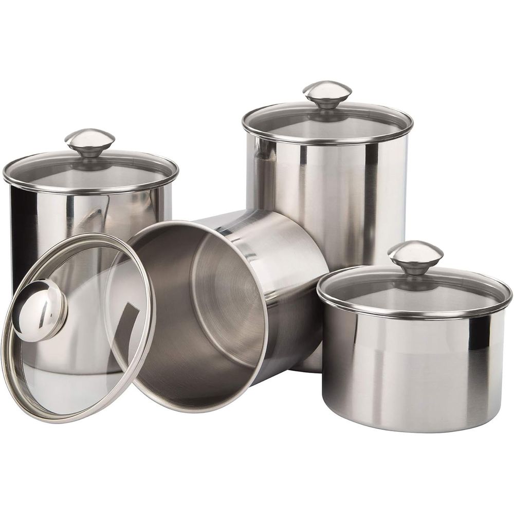 4-Piece Stainless Steel Food S - Coffee And Tea Glass avaliação e preço