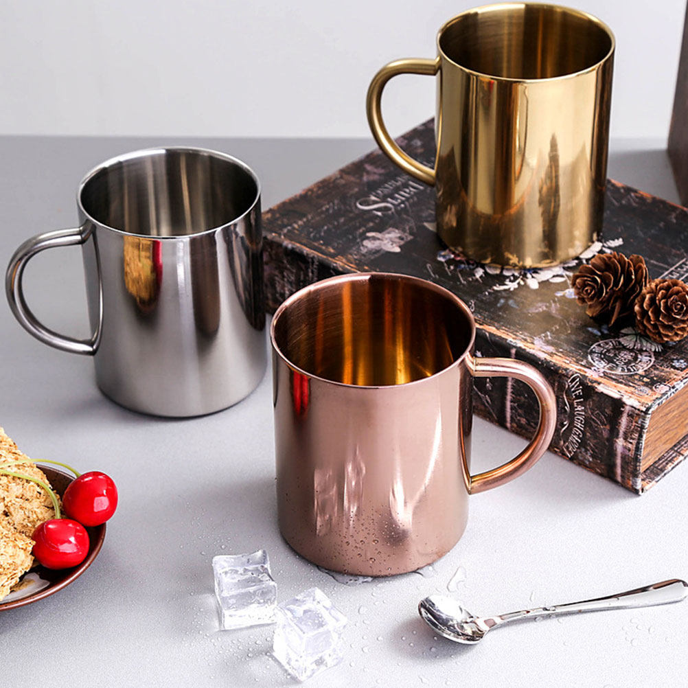 2Pcs Stainless Steel Mug Set D - Coffee Tea Uses avaliação e preço