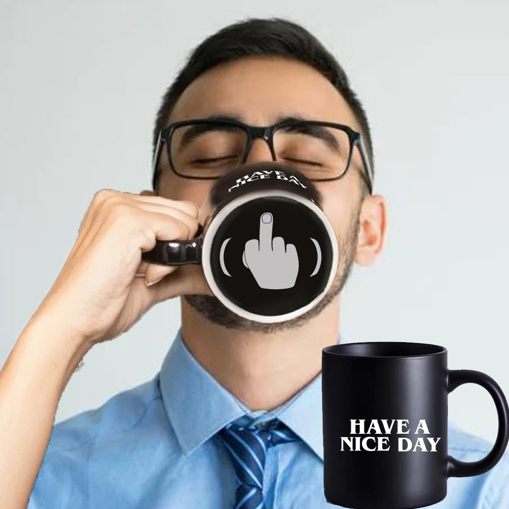 have a nice day 11oz black cer - Coffee Tea And Company avaliação e preço