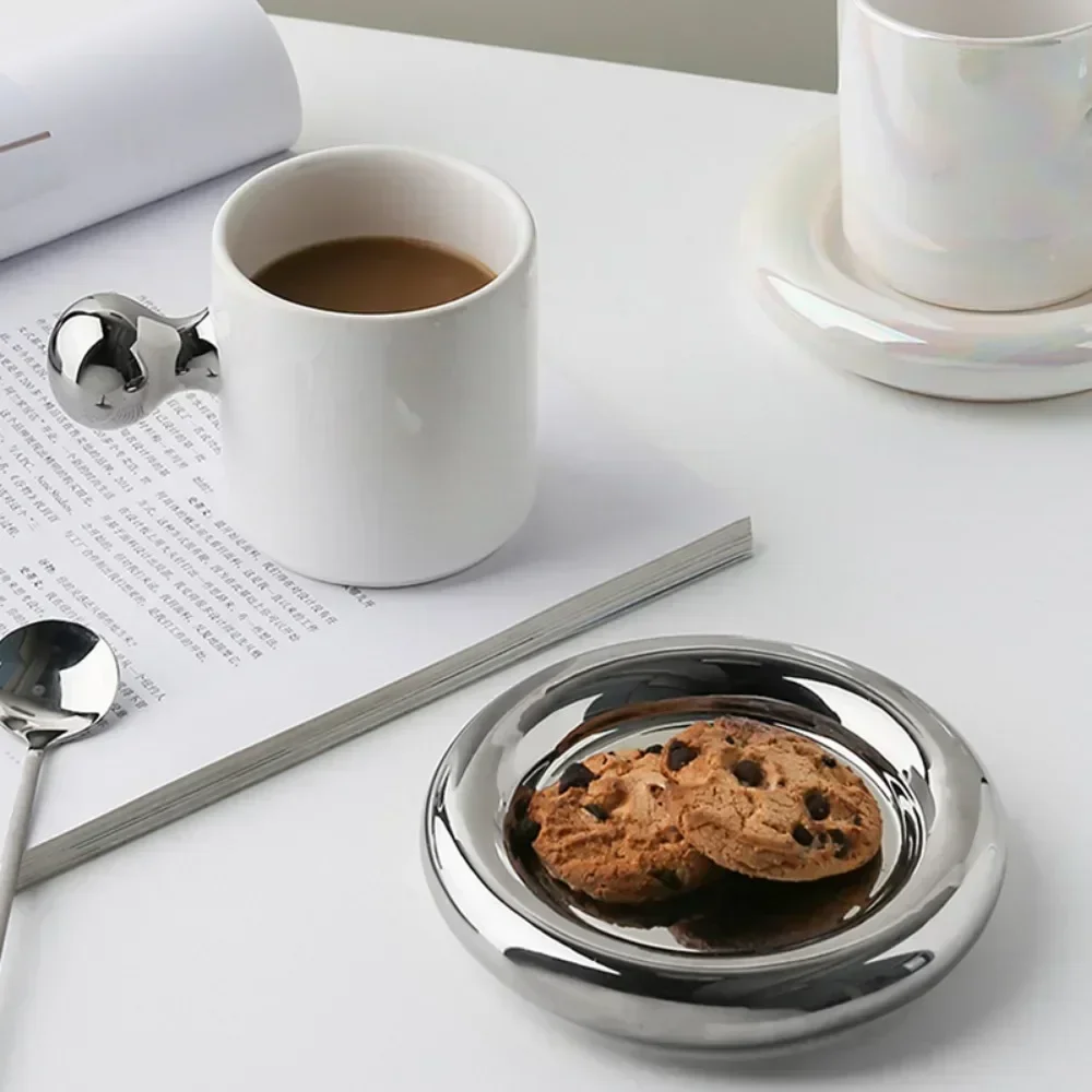 Livetai Stylish Silver Ceramic - Espresso Cup Saucer avaliação e preço