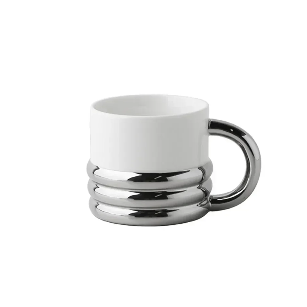 Livetai Stylish Silver Ceramic - Espresso Cup Saucer avaliação e preço