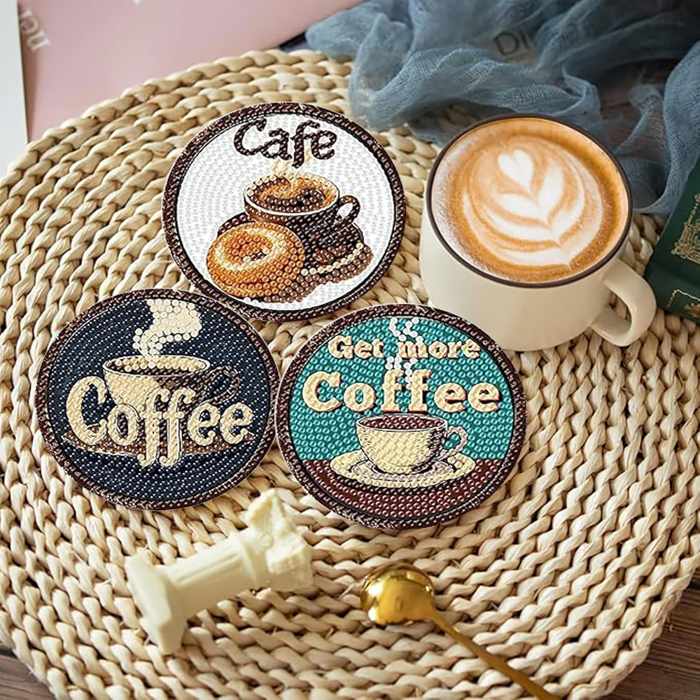 8 pieces/set of diamond painte - Coffee Tea Mugs avaliação e preço