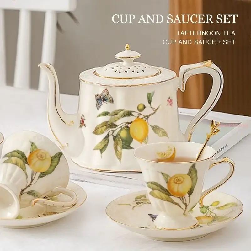 Lemon Cup Teapot Espresso Cups - Espresso Cup Saucer avaliação e preço