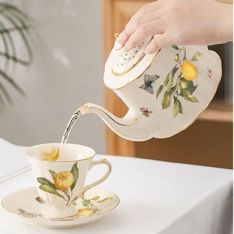 Lemon Cup Teapot Espresso Cups - Espresso Cup Saucer avaliação e preço