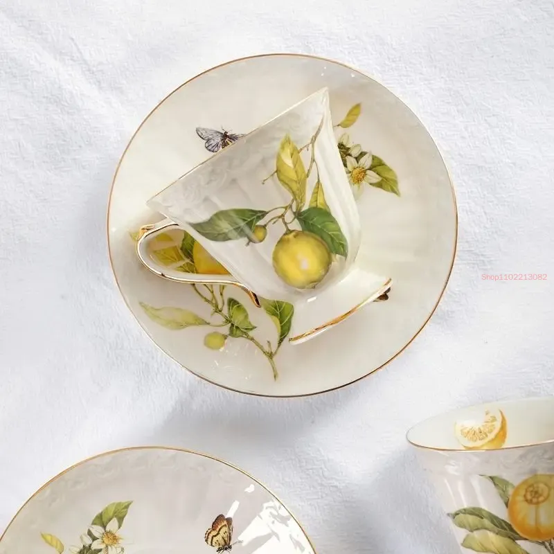 Lemon Cup Teapot Espresso Cups - Espresso Cup Saucer avaliação e preço