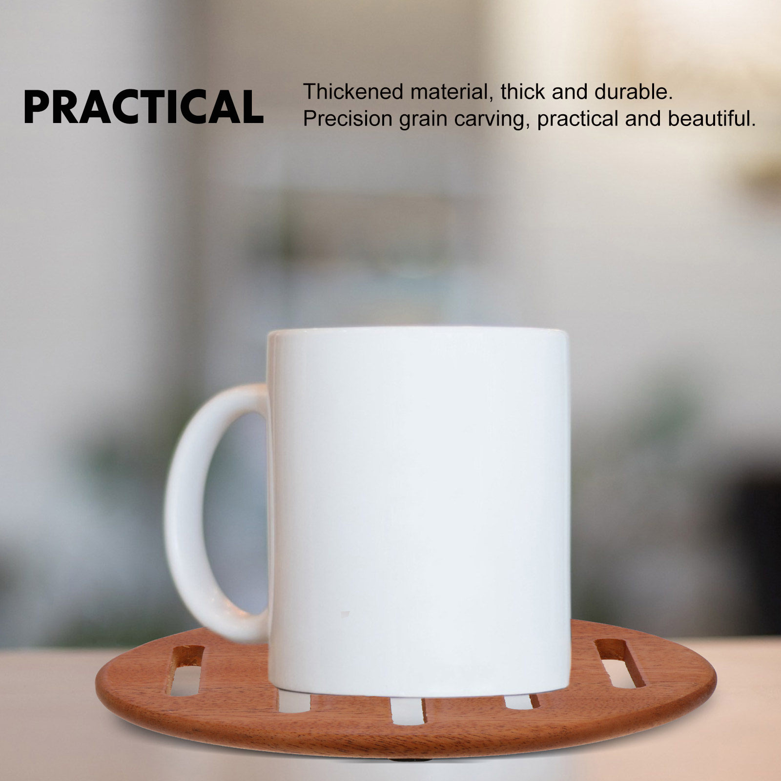 1Pcs Wood Coaster Cup Mat Exqu - Coffee Tea Uses avaliação e preço