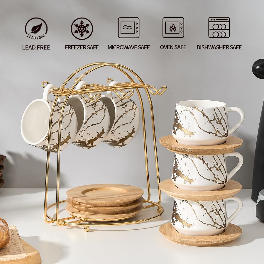 Ceramic Espresso Cups with Sau - Espresso Cup Saucer avaliação e preço