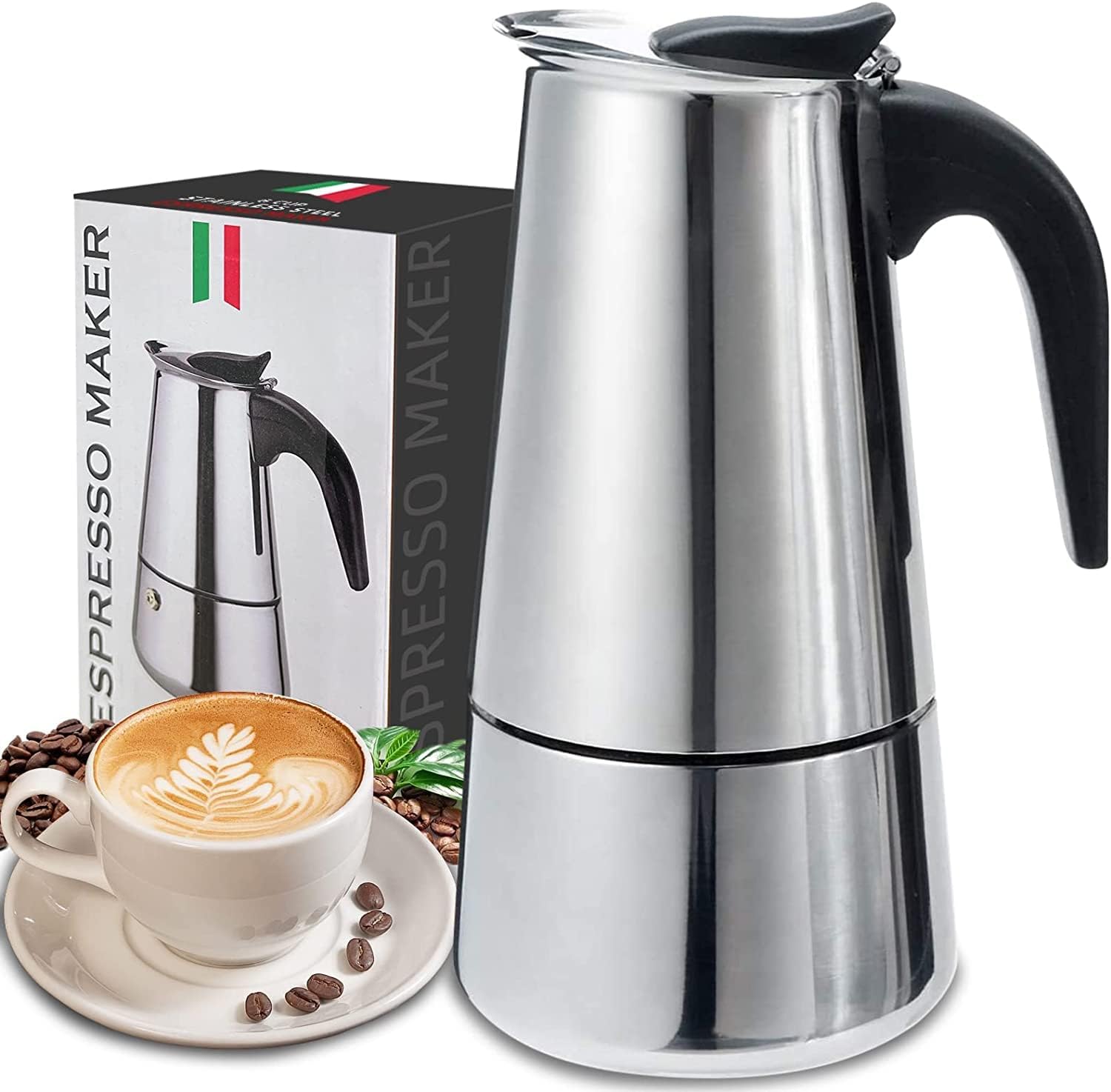 4/6/9 Cups Moka Pot Caffe Mach - Coffee Tea Mugs avaliação e preço