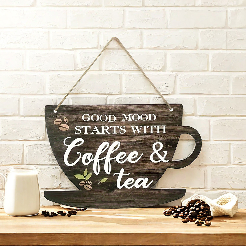 1pc Rustic Coffee & Tea Wooden - Coffee Tea Festival avaliação e preço