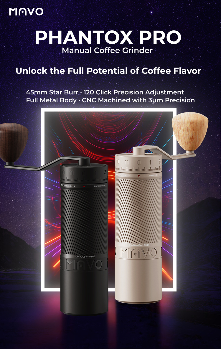 Mavo Phantox Pro Premium Manua - Burr Hand Grinder avaliação e preço