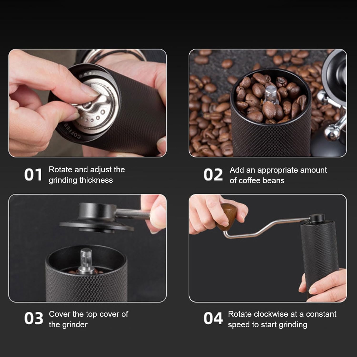 Manual Coffee Bean Grinder, Po - Burr Hand Grinder avaliação e preço