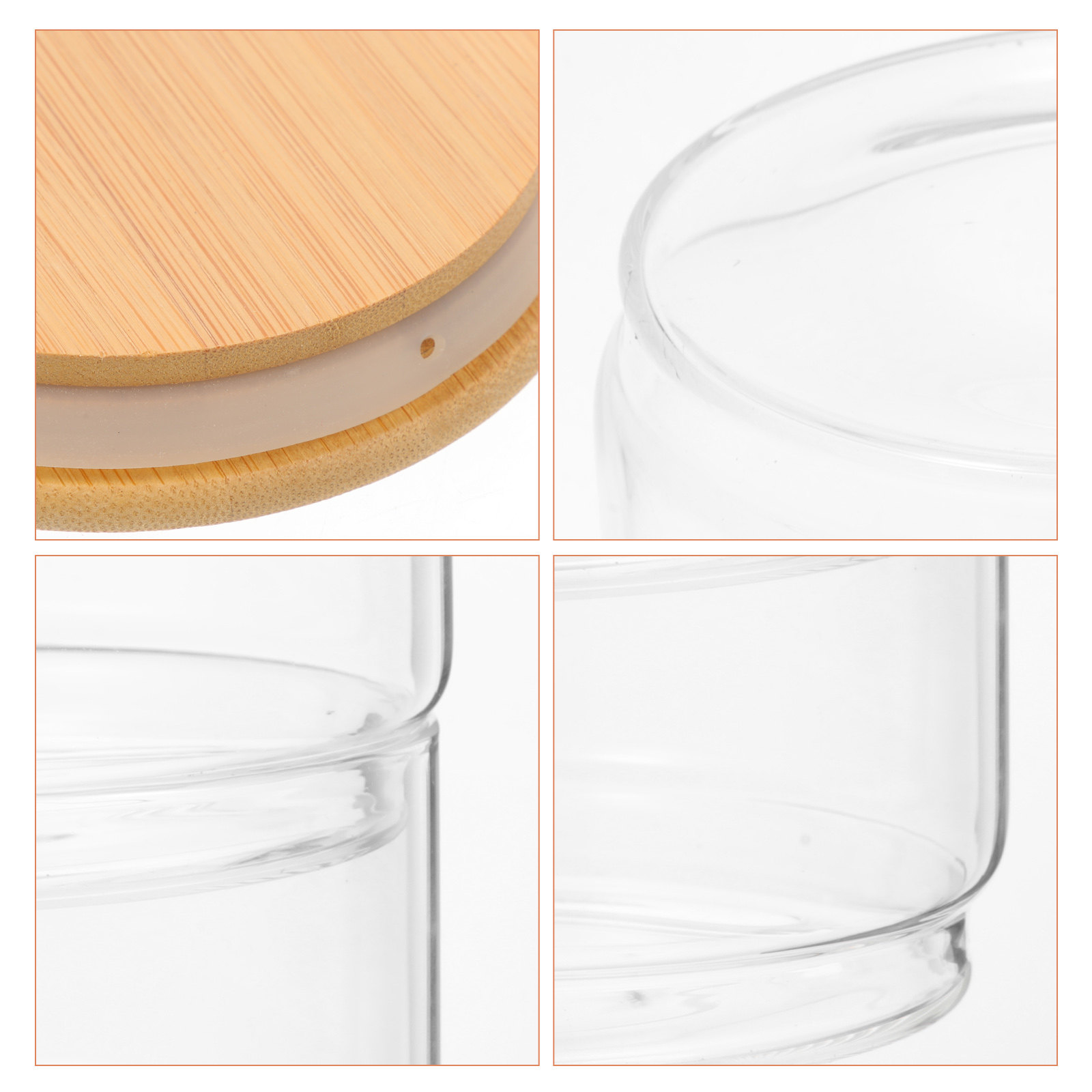 1Set Clear Glass Sealing Jars  - Coffee And Tea Glass avaliação e preço