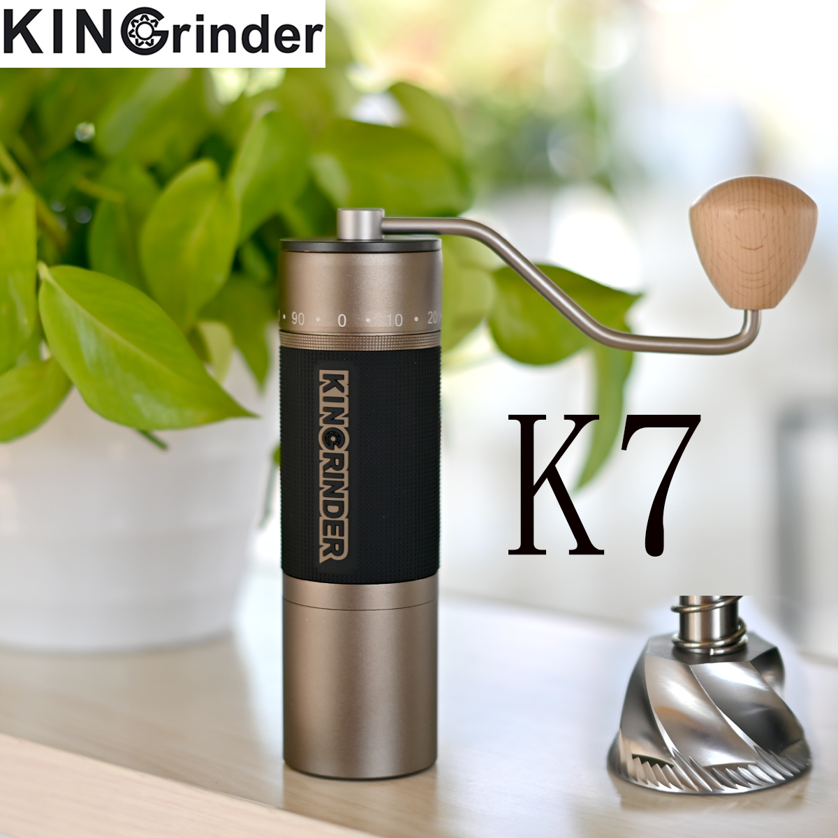Kingrinder K7 manual coffee gr - Burr Hand Grinder avaliação e preço
