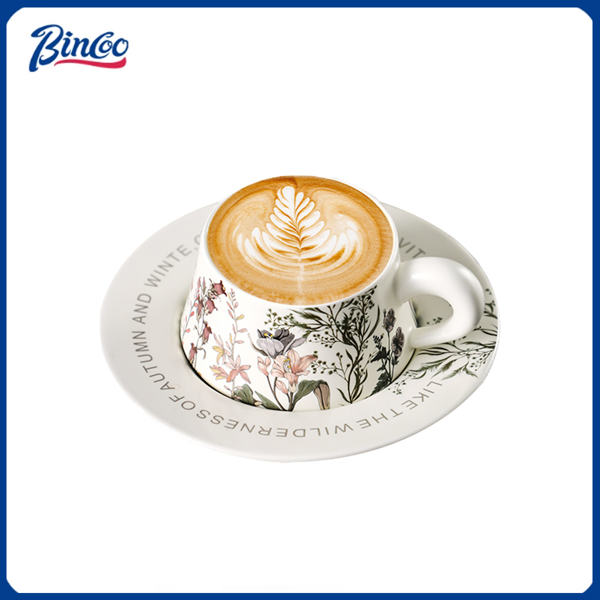 BINCOO 260ml Ceramic Coffee Cu - Espresso Cup Saucer avaliação e preço