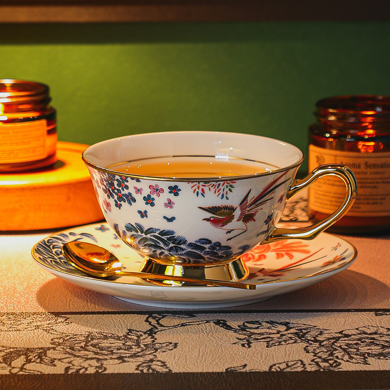 European retro bone China coff - Coffee Tea English avaliação e preço