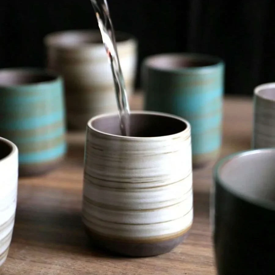 Hand-Painted Crackle Glaze Sto - Coffee Tea Uses avaliação e preço