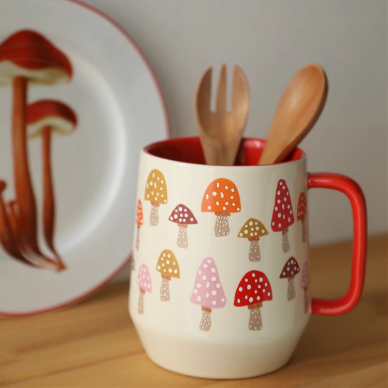 European Style Ceramic Mushroo - Coffee Tea English avaliação e preço