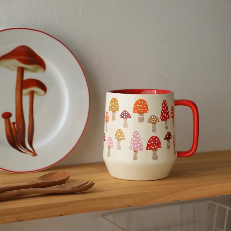 European Style Ceramic Mushroo - Coffee Tea English avaliação e preço
