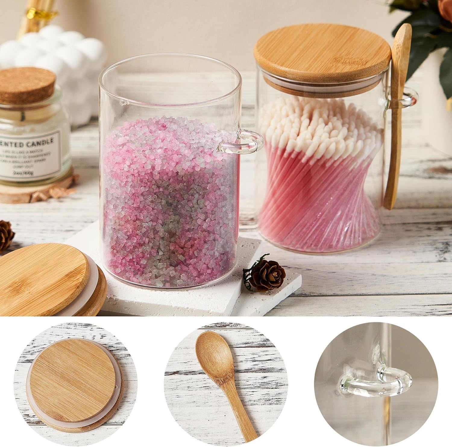 2 Pack 15oz Glass Sugar Contai - Coffee And Tea Glass avaliação e preço