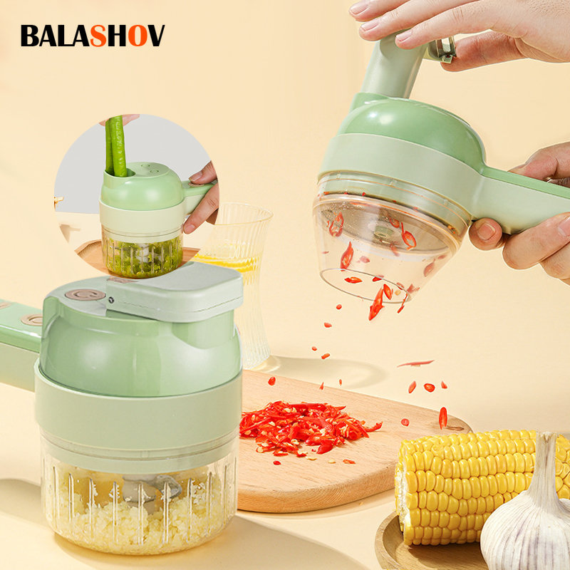 4In1 Electric Vegetable Cutter - Burr Hand Grinder avaliação e preço