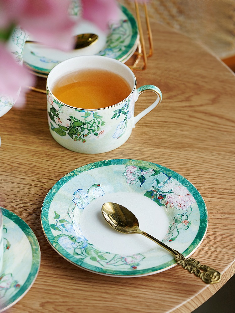 High-End Bone China Coffee Cup - Coffee Tea English avaliação e preço