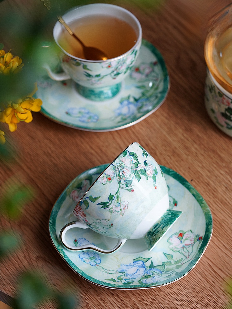 High-End Bone China Coffee Cup - Coffee Tea English avaliação e preço
