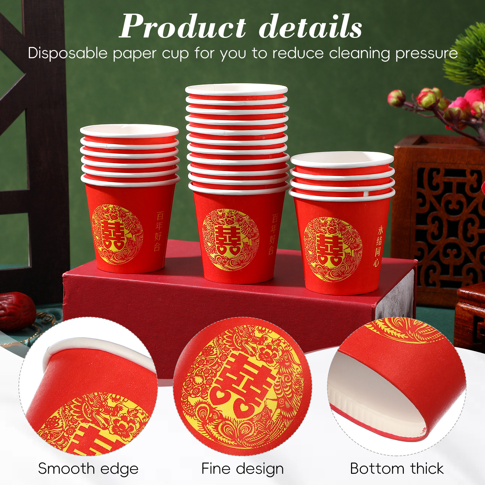 100Pcs Disposable Cups Paper T - Coffee Tea Festival avaliação e preço