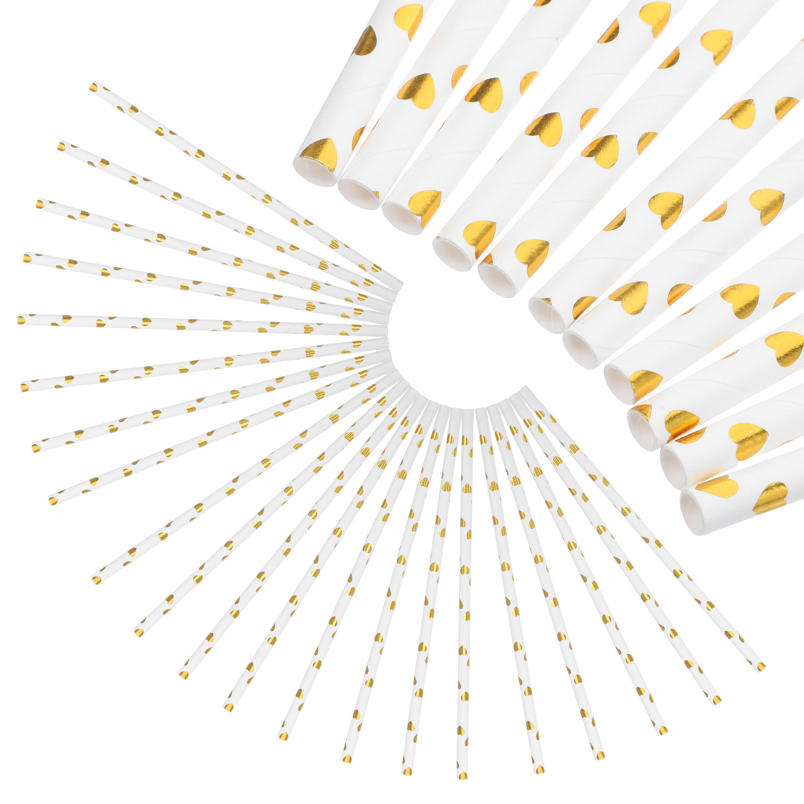 200Pcs Gold Foil Heart Paper D - Coffee Tea Festival avaliação e preço